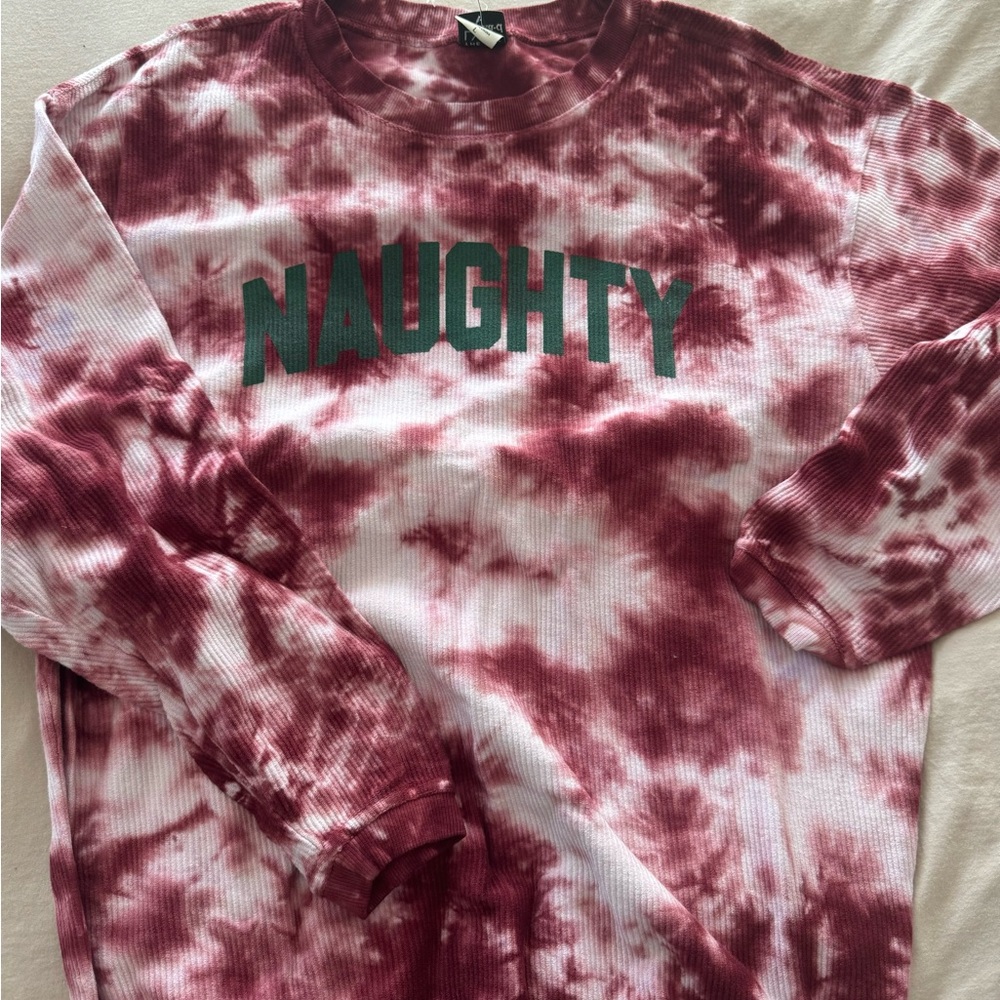christmas tie dye crewneck